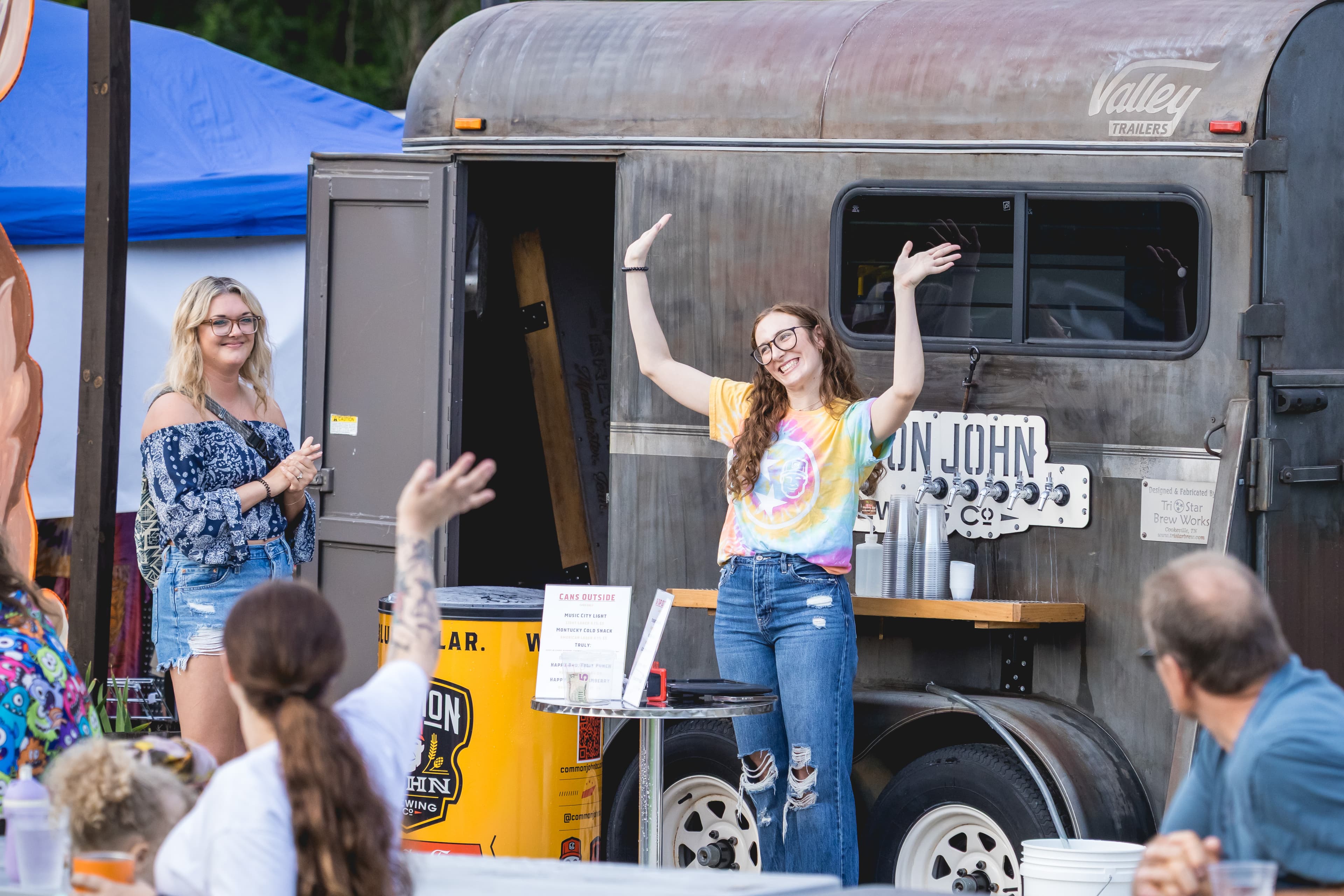 Food vendors and artisan booths at the festival grounds